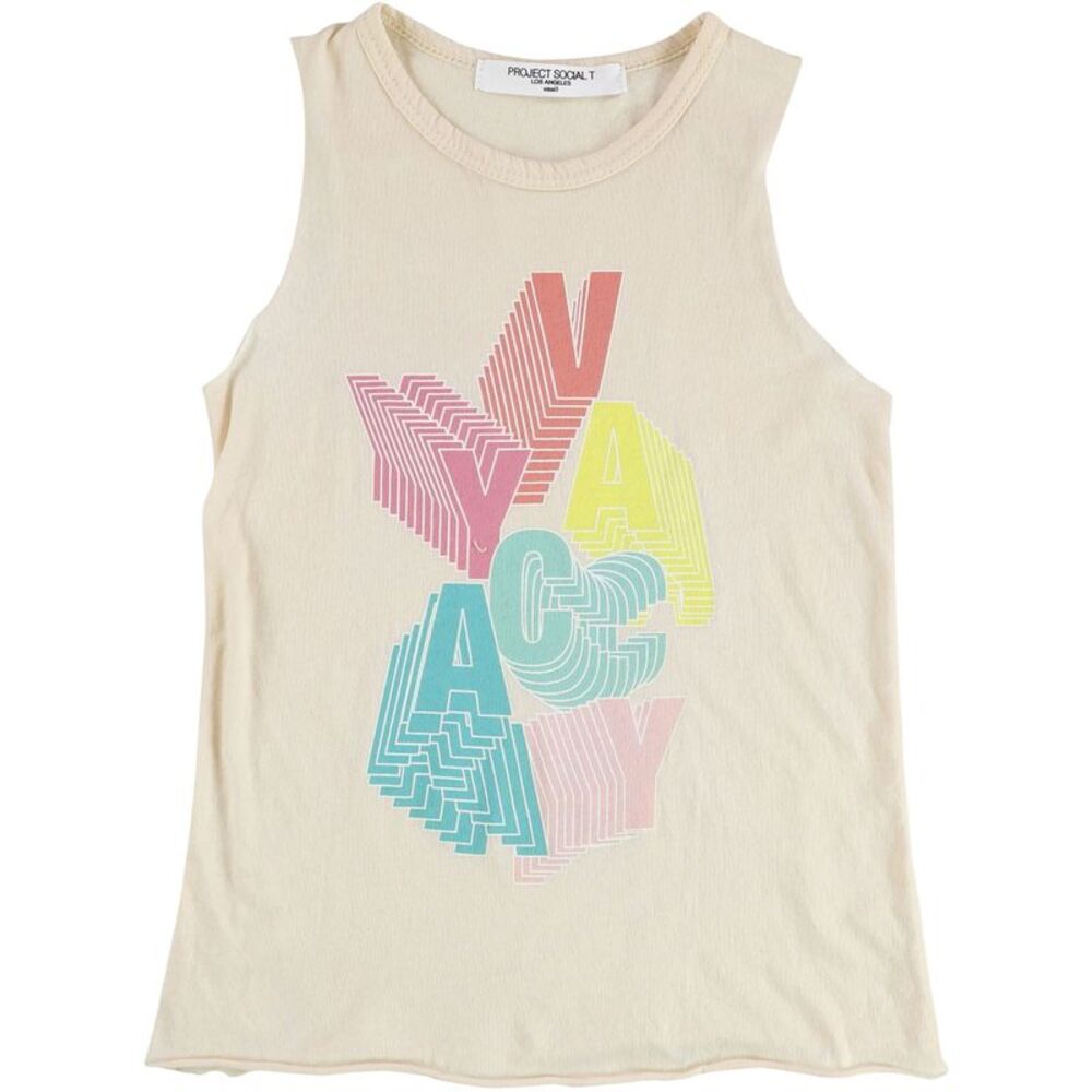 Project Social T Girls Big Kids Vaycay Graphic Tank Top, NWT